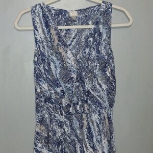 CONVERSE Fit And Flare Sundress Blue And White Mini size small